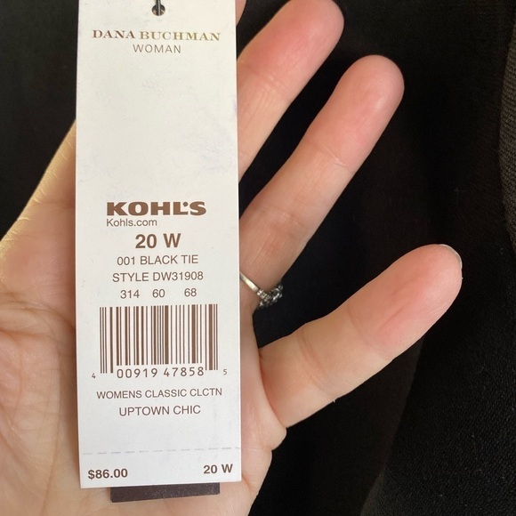 DANA Buchman Woman Black Tie Sleeveless Color Block Dress - Picture 6 of 11